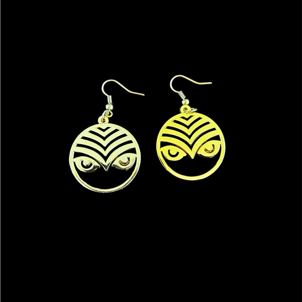 Earrings, from Shambhala music fest, fake gold light weight